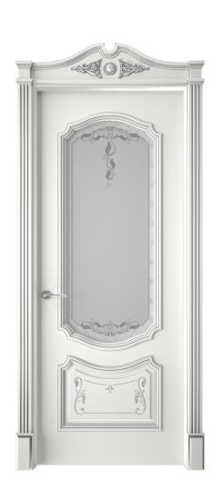 Багет 4 ДО | Белая эмаль патина серебро