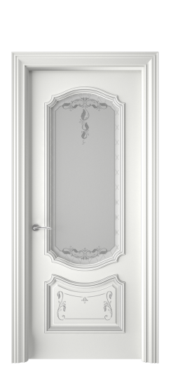 Багет 4 ДО | Белая эмаль патина серебро