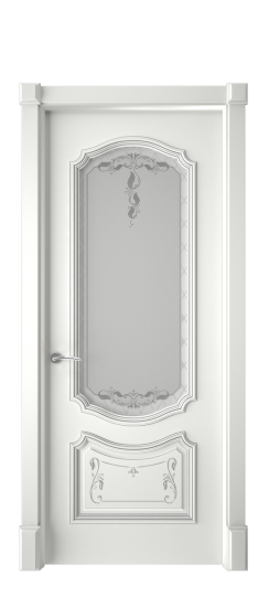 Багет 4 ДО | Белая эмаль патина серебро