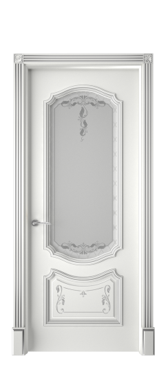 Багет 4 ДО | Белая эмаль патина серебро