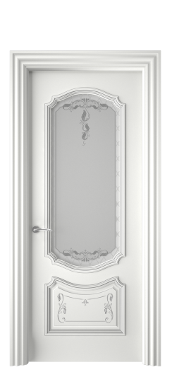 Багет 4 ДО | Белая эмаль патина серебро