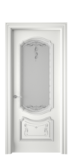 Багет 4 ДО | Белая эмаль патина серебро