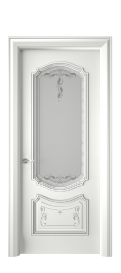 Багет 4 ДО | Белая эмаль патина серебро