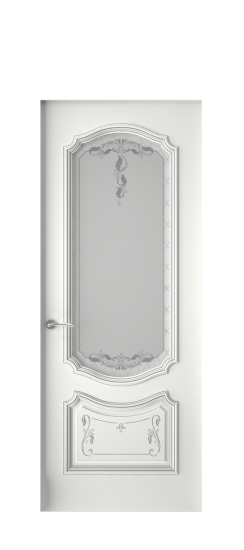 Багет 4 ДО | Белая эмаль патина серебро