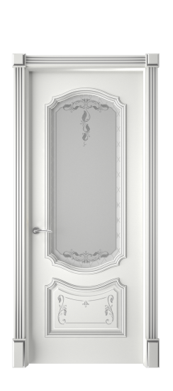 Багет 4 ДО | Белая эмаль патина серебро