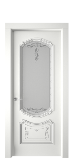 Багет 4 ДО | Белая эмаль патина серебро