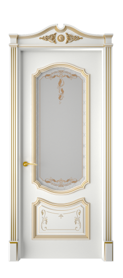 Багет 4 ДО | Белая эмаль патина золото