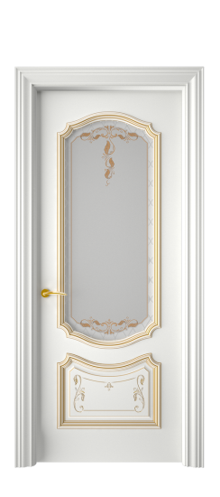 Багет 4 ДО | Белая эмаль патина золото