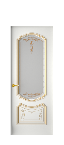 Багет 4 ДО | Белая эмаль патина золото