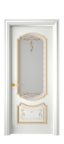 Багет 4 ДО | Белая эмаль патина золото