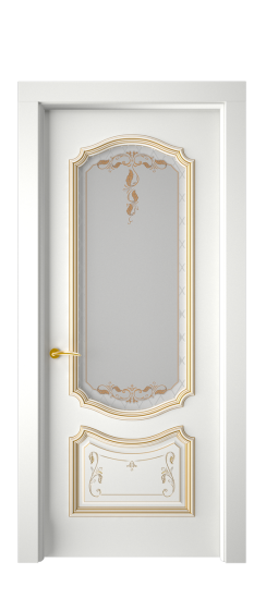 Багет 4 ДО | Белая эмаль патина золото