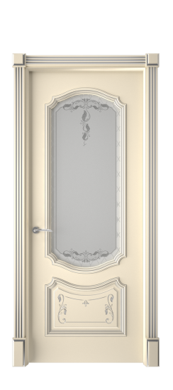 Багет 4 ДО | Слоновая кость патина серебро