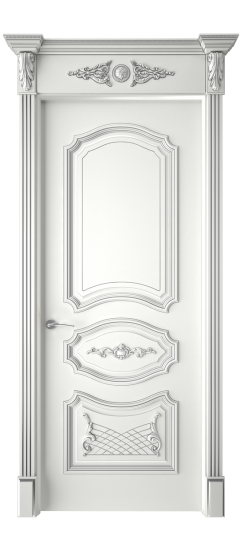 Багет 5.1 ДГ | Белая эмаль патина серебро