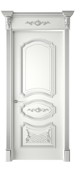 Багет 5.1 ДГ | Белая эмаль патина серебро