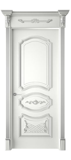 Багет 5.1 ДГ | Белая эмаль патина серебро