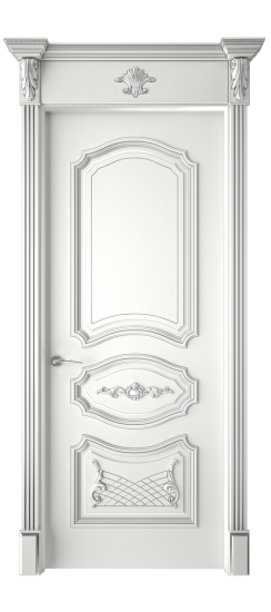 Багет 5.1 ДГ | Белая эмаль патина серебро