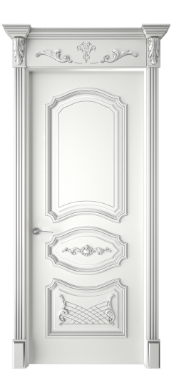 Багет 5.1 ДГ | Белая эмаль патина серебро