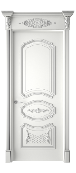 Багет 5.1 ДГ | Белая эмаль патина серебро