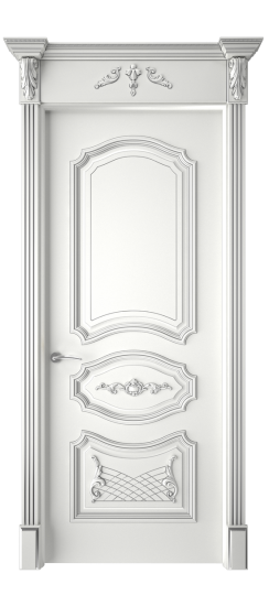 Багет 5.1 ДГ | Белая эмаль патина серебро