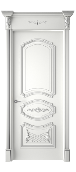 Багет 5.1 ДГ | Белая эмаль патина серебро