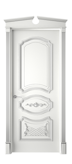 Багет 5.1 ДГ | Белая эмаль патина серебро