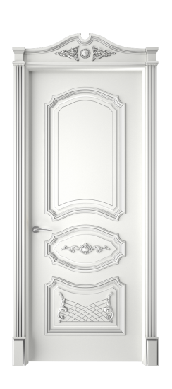 Багет 5.1 ДГ | Белая эмаль патина серебро