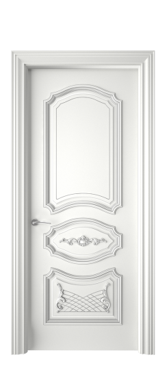 Багет 5.1 ДГ | Белая эмаль патина серебро