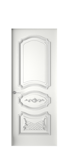 Багет 5.1 ДГ | Белая эмаль патина серебро