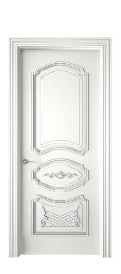 Багет 5.1 ДГ | Белая эмаль патина серебро