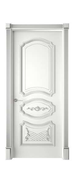 Багет 5.1 ДГ | Белая эмаль патина серебро