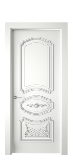 Багет 5.1 ДГ | Белая эмаль патина серебро