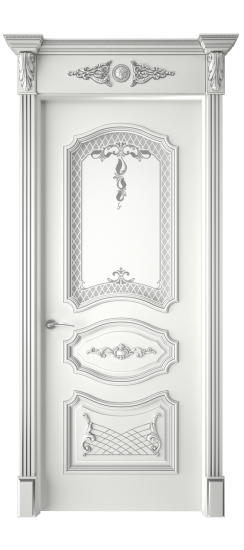 Багет 5.1 ДО | Белая эмаль патина серебро