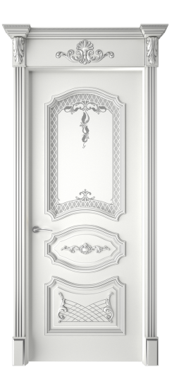 Багет 5.1 ДО | Белая эмаль патина серебро