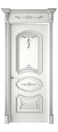 Багет 5.1 ДО | Белая эмаль патина серебро