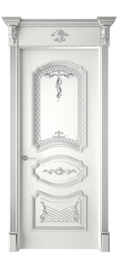 Багет 5.1 ДО | Белая эмаль патина серебро