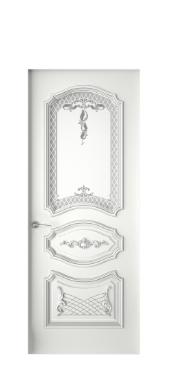 Багет 5.1 ДО | Белая эмаль патина серебро