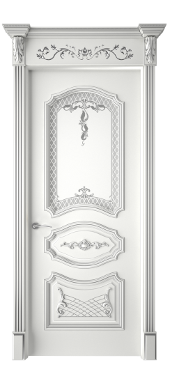 Багет 5.1 ДО | Белая эмаль патина серебро