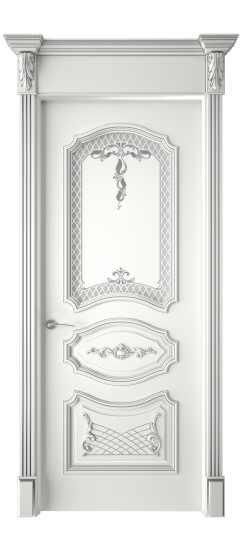 Багет 5.1 ДО | Белая эмаль патина серебро