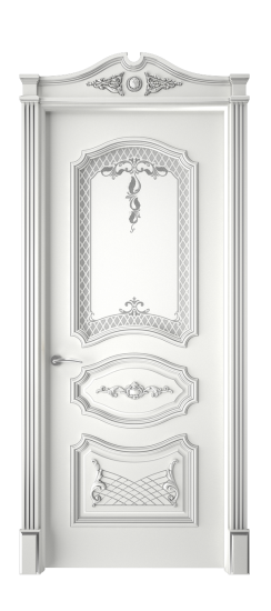 Багет 5.1 ДО | Белая эмаль патина серебро