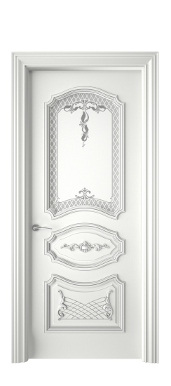 Багет 5.1 ДО | Белая эмаль патина серебро