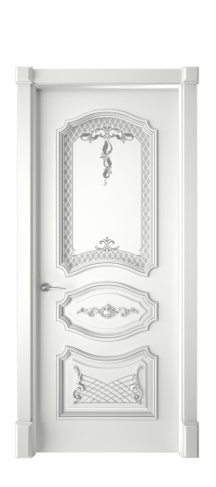 Багет 5.1 ДО | Белая эмаль патина серебро