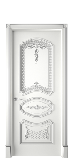 Багет 5.1 ДО | Белая эмаль патина серебро