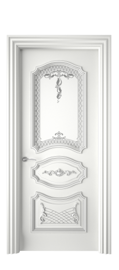 Багет 5.1 ДО | Белая эмаль патина серебро