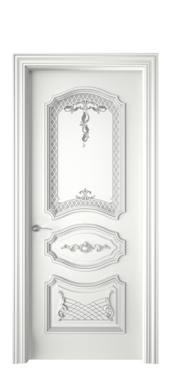 Багет 5.1 ДО | Белая эмаль патина серебро