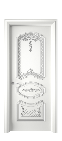 Багет 5.1 ДО | Белая эмаль патина серебро