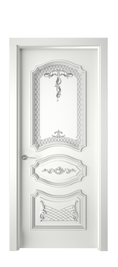 Багет 5.1 ДО | Белая эмаль патина серебро