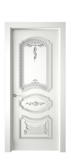 Багет 5.1 ДО | Белая эмаль патина серебро