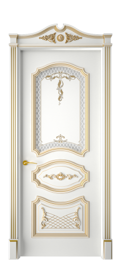 Багет 5.1 ДО | Белая эмаль патина золото