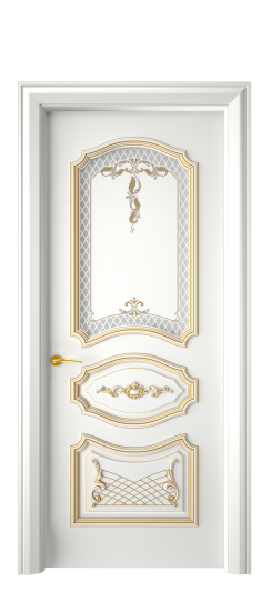 Багет 5.1 ДО | Белая эмаль патина золото