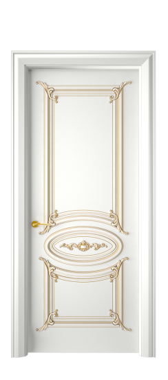 Багет 9.1 ДГ | Белая эмаль патина золото